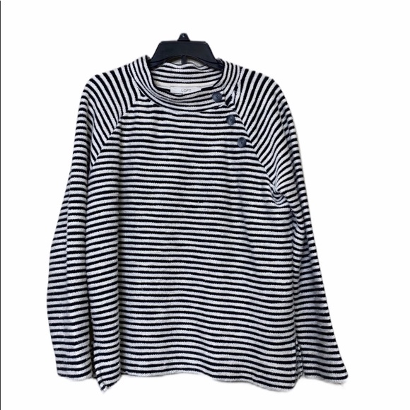 LOFT Tops - Loft Striped Boatneck Sweatshirt. Large